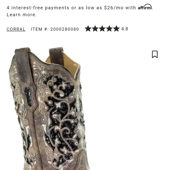 Women's Black and Silver Western Boots - Picture 11 of 11